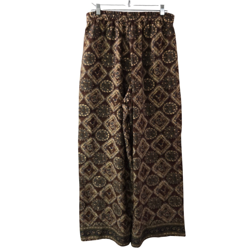 Chelsea & Theodore Large Palazzo Pants Geometric Tassel Wide Leg Boho #1205 - Picture 3 of 10